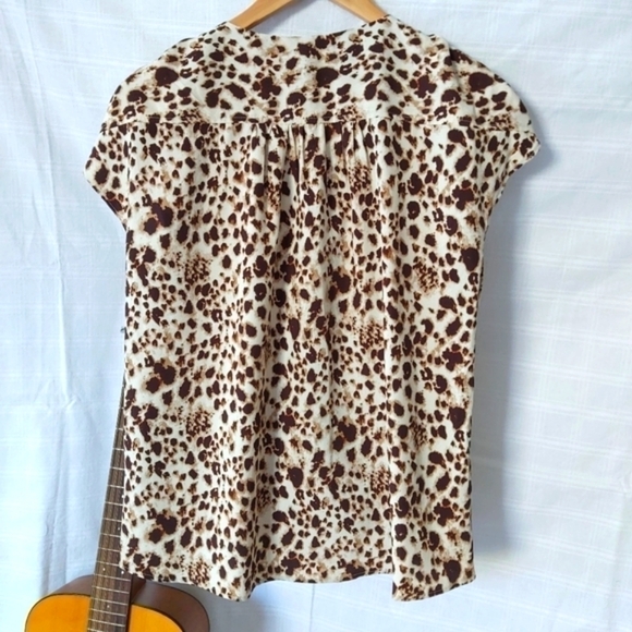 h by Halston Animal Print Blouse - Picture 7 of 9